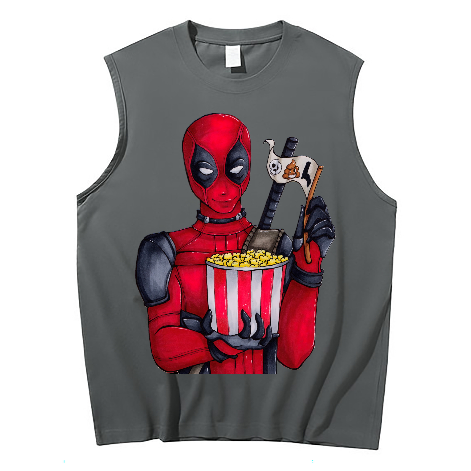 （画像用） Deadpool デッドプール コットン100％タンクトップ（フロントプリント）
